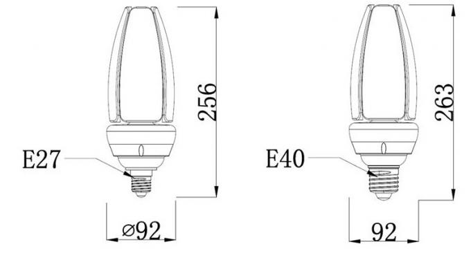 οδηγημένος βολβός καλαμποκιού 40W IP65 για το θόλο που ανάβει 5 έτη εξουσιοδότησης, κύκλος ζωής 50000 ωρών